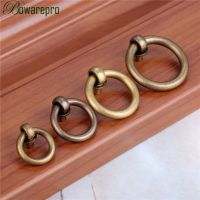 2pcs 30/35MM Antique Brass Jewelry Wood Box Ring Door Furniture Knobs Vintage Drawer Cabinet Kitchen Pull Handle Knobs