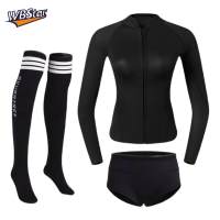 WBStar Womens Wetsuit ชุดดำน้ำถุงน่องความร้อนซิปด้านหน้าสำหรับว่ายน้ำ