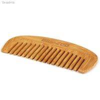 ✻ 12cm Length Mini Portable Natural Bamboo Wooden Hair Combs Curved Crescent Shape Anti-Static Health Care Comb Hair Styling Tool