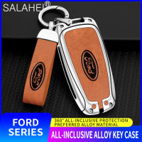 โลหะผสมสังกะสีรถยนต์ Key Fob ที่ครอบคลุมกรณีถุงเปลือกสำหรับฟอร์ดเรนเจอร์เอเวอร์เรสมัสแตงโฟกัสเฟียสต้า E Cosport ขอบ Kuga เดินทาง Explorer พวงกุญแจอุปกรณ์เสริม