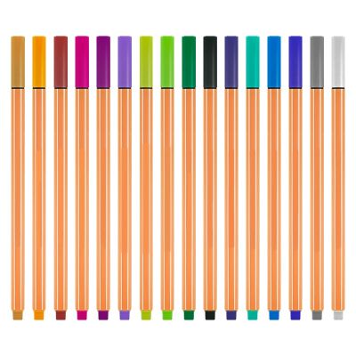 hot！【DT】 12/24 Colors Fineliner Set 0.4mm Markers Pens Sketching Liners Supplies School