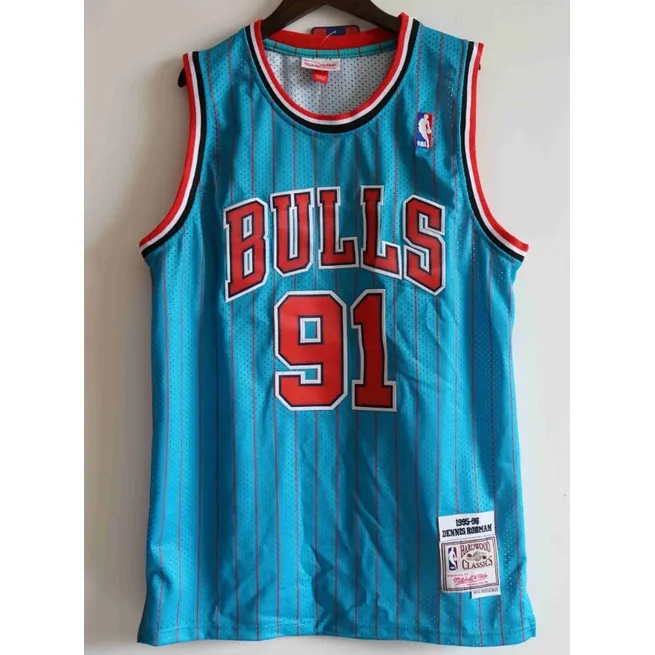 Newest 1995-96 New NBA Men’S Chicago Bulls #91 Dennis Rodman Vintage ...