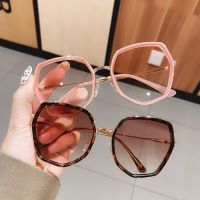 Fashion Polygon Gradient Women Sunglasses Vintage Irregular Big Frame Eyewear Trending Ladies Shades Pink Sun Glasses Driver Goggles