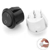 1Pc 14mm Diameter 2 Pins I/O SPST Small Round Boat Rocker Switches Black White ON-OFF Rocker Switch