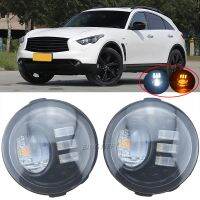 BINGWFPT For Infiniti QX QX50 QX56 QX70 2006-2015 Car LED Fog Light Daytime Running Light DRL 12V Foglight Foglamps