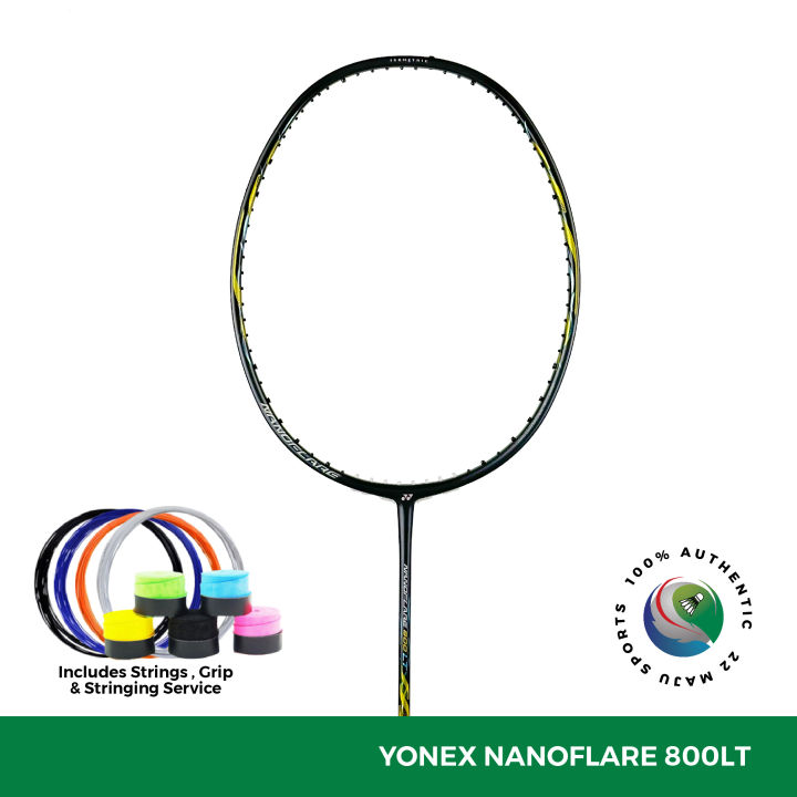 YONEX NANOFLARE 800LT ( FOC STRING + STRINGING +GRIP + BAG ) 5U ...