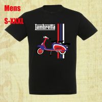 เสื้อยืดคอกลม[COD] {พร้อมส่ง เสื้อยืดแขนสั้นลําลอง ผ้าฝ้าย 100% พิมพ์ลาย Lambretta Scooter Vespa Motor Bike Mod Sca พลัสไซซ์ ของ S-5XL