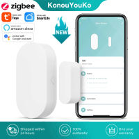 Tuya Smart Life APP Zigbee Smart Door Sensor Alarm System ลิ้นชักหน้าต่างเปิดเครื่องตรวจจับความปลอดภัยสำหรับ Alexa