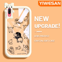 "YIWESAN เคสสำหรับ VIVO Y93 Y93S เคส Y91C การ์ตูนเด็กผู้ชายสีสันสดใสป้องกันสัตว์ประหลาดน้อยเลนส์กล้องถ่ายรูปกันกระแทกเคสมือถือเคสใส"