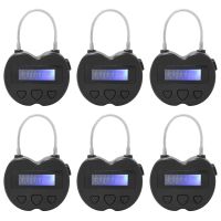 2X Smart Time Lock LCD Display Time Lock Multifunction Travel Electronic Timer,USB Rechargeable Temporary Timer Padlock