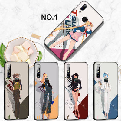 Casing หรับ OPPO F5 A73 F7 F9 Pro A7X F11 F17 F19 A74 A95 Pro Find X3 Pro Lite Neo R9 R9s F1 Plus A76 Reno 7 7Z 6Z 173H Modern Sailor Moon Cool Pattern Phone เคสโทรศัพท์