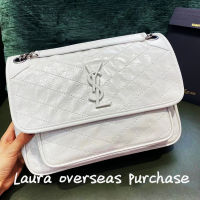 pre order Brand new authentic，SAINT LAURENT，NIKI MEDIUM CHAIN BAG IN CRINKLED VINTAGE LEATHER，crossbody bag，Shoulder Bags，YSL