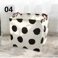 large capacity Clothes Toy Storage Waterproof Foldable Storage Basket Cotton Linen 33*33*33 cm