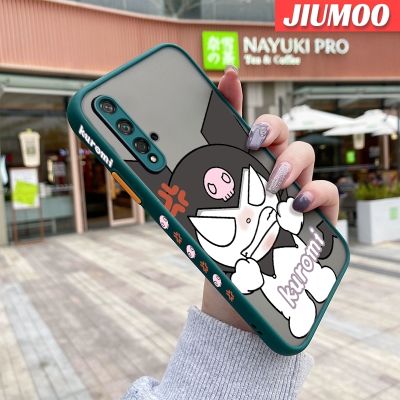 เคส JIUMOO สำหรับ Huawei Nova 5T Honor 20 Pro เคสการ์ตูนโกรธคุรุมิบางเคสขอบสี่เหลี่ยมฝ้าดีไซน์ใหม่แฟชั่นเคสมือถือกันกระแทกแข็งป้องกันเลนส์กล้องซิลิโคน