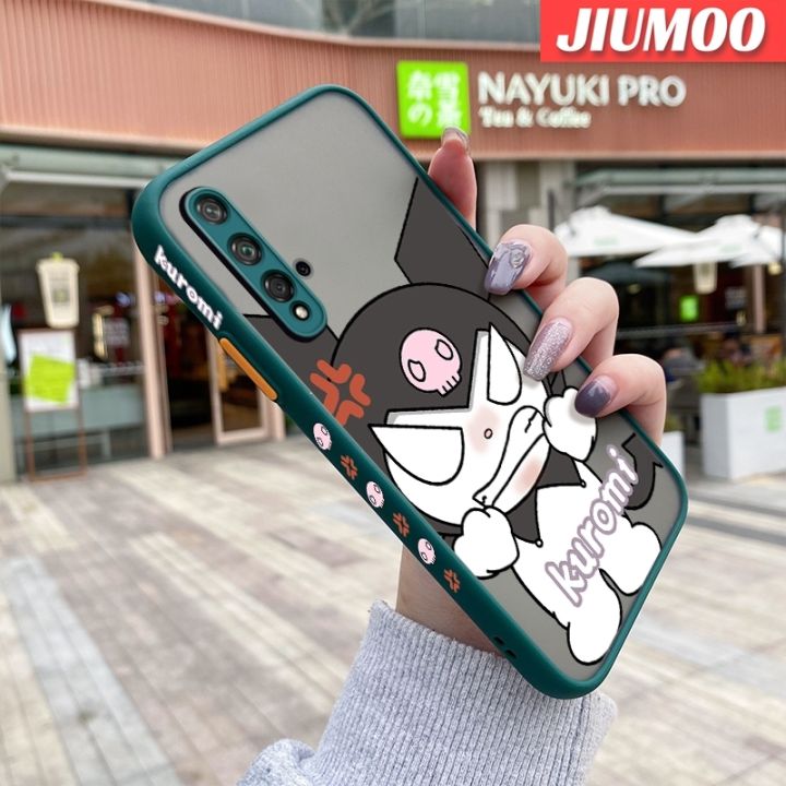 เคส-jiumoo-สำหรับ-huawei-nova-5t-honor-20-pro-เคสการ์ตูนโกรธคุรุมิบางเคสขอบสี่เหลี่ยมฝ้าดีไซน์ใหม่แฟชั่นเคสมือถือกันกระแทกแข็งป้องกันเลนส์กล้องซิลิโคน