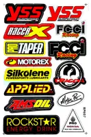 สติกเกอร์ตกแต่งรถ Sticker Logo Motor Sport Racing สปอนเซอร์ ติดรถมอเตอร์ไซค์ บิ๊กไบค์ รถซิ่ง ติดกระจก รถรถยนต์ ติดโช๊ค ติดหมวกกันน๊อค จำนวน 1 แผ่น