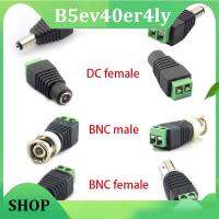 B5ev40er4ly Shop 2pcs 12V DC 2.1*5.5mm BNC Male Female Connector Coax CAT5 Video Balun Adapter Plug for Led Strip Lights CCTV Camera