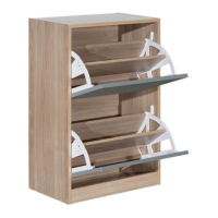 Shoe cabinet with 2 swing doors can hold up to 6-8 pairs size 50x29x76 cm.