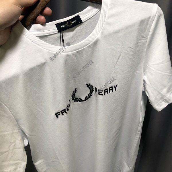 fred-perry-fp-เสื้อยืดสำหรับทั้งหญิงและชายหนามข้าวสาลี-เสื้อยืดแขนแขนสั้นคอกลมผ้าฝ้ายขนาดใหญ่โปโลระงับกลิ่นกายย้อนยุคอุปกรณ์อินเทรนด์