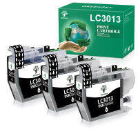 3PK Black Ink Compatible For Brother LC3013 LC3011 MFC-J491DW J497DW MFC-J690DW