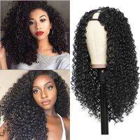 16-30 Inch Synthetic Glueless V part Wigs for Black Women Natural Black Curly V Part Synthetic Wig Daily Use No Glue No Sew Hand Tool Parts Accessorie