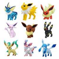 Pokemon 4-6Cm Eevee Charmander Pikachu Eelution เก้ารูปแบบวิวัฒนาการฟิกเกอร์อนิเมะของเล่นตุ๊กตาขยับแขนขาได้ XY ของขวัญตุ๊กตาเด็ก