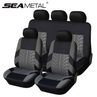 ۞✱✟ Embroidery Car Seat Cover Set Universal Car Seat Cushion Front and Rear Bench Polyester Chair Protector Fit Most 5-Seat Vehicles