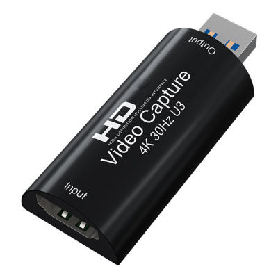 【ซินซู💥การ์ดบันทึกวิดีโอ4K 30Hz เข้ากันได้กับ HDMI กล่องจับภาพวิดีโอความละเอียด USB3.0ความละเอียดสูงสำหรับคอมพิวเตอร์การบันทึกสดเกม OBS
