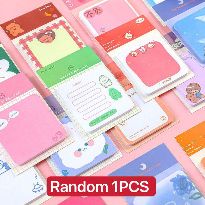 MSY [RANDOM] Cute color and aesthetic mini note memo pad reminder sheet