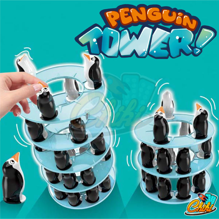 ตึกถล่ม-แพนกวินทาวเวอร์-ของเล่นเด็ก-ความสูง-32-ซม-penguin-tower-stacking-game