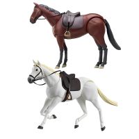 ✿◑✳ 16cm Figma Horse Anime Figure White Brown Horse Action Figures Pvc Statue Model Figurine Doll Collection Ornament Toys Gifts