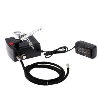 Professional Gravity-Feed Dual Action Airbrush Air Compressor Kit for Art Painting Manicure Craft Cake Spraying Model Air Brush N-ail Tool Set