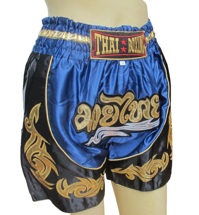 thai-boxing-2-tone-boxer-น้ำเงินดำ-สุดยอดของมวยไทยด้วยสีสันกางเกงมวยที่สดใส-ไซต์-m-เด็ก-เหมาะสำหรับผู้ที่มีเอว-24-27