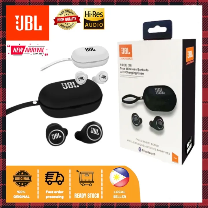 Ready Stock】 JBL Free X8 TWS Wireless Earbuds Earphones Headphones