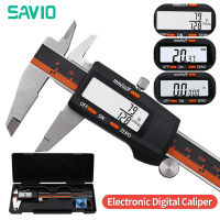 [คลังสินค้าพร้อม] SAVIO เศษส่วน Caliper สแตนเลสดิจิตอลจอแสดงผล Caliper 150Mm เศษส่วน/มม./นิ้ว Precision สแตนเลสไม้บรรทัดเลื่อนจอ LCD Caliper