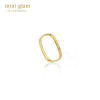 Miniglam Grace Minimal Square Ring (Gold) แหวนมินิมอลสี่เหลี่ยม สีทอง