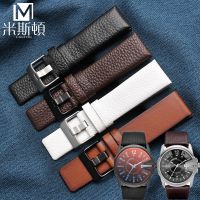 ★New★ Suitable for Diesel leather watch strap DZ4343DZ1657DZ4323 male and female couple watch accessories black