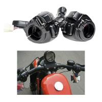 Motorcycle 1" Handlebar Horn Turn Signal Headlight Electrical Switch with Wiring for Professional Spare Parts Replaces