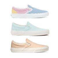 Vans Slip-On รองเท้าผ้าใบ Brushed and Deck Club Mix Stripes (ลิขสิทธิ์แท้)