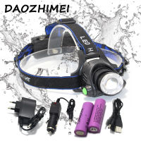 6000 lumen LED headlamp fishing headlight T6L2 3 modes Zoomable lamp Waterproof Head Torch flashlight Head lamp use 18650