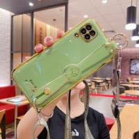 【Great. Cell phone case】 สายรัดข้อมือ Huawei Nova 7i 5T 3i 7 SE เคสนิ่มสีลูกอมซิลิโคนเรียบชุบที่วางโทรศัพท์