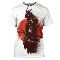 Men T-shirt Japanese Culture Samurai Spirit 3D Print Ninja Short Sleeve Tee Shirts Harajuku Casual Unisex Tops