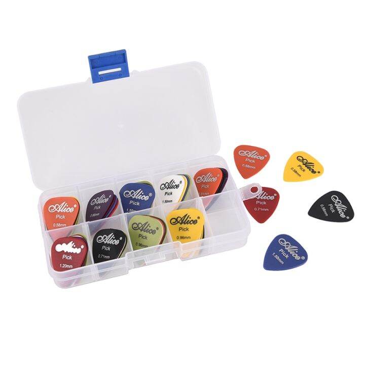 50pcs-mix-0-58-0-71-0-81-0-96-1-2-1-5mm-thickness-electric-guitar-picks-boxed-guitar-accessories-guitar-bass-accessories