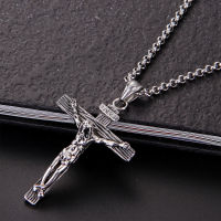 CIFbuy New Jesus Cross Pendant Necklace For Men Women Gold Silver Color Christian Religious Necklaces Easter Day Jewelry