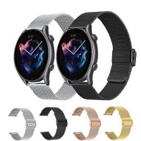 【ขายด่วน】 GTR3 Pro สายโลหะสำหรับ Xiaomi Huami Amazfit GTR 47มิลลิเมตร GTR 3สร้อยข้อมือ2E Amazfit Pace Stratos 2 2วินาที3 Correa GTR2E GTR2สายนาฬิกาข้อมือ