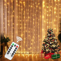 ?ผลิตภัณฑ์ของแท้ + จัดส่งฟรี?3M LED Curtain String Light ตกแต่งคริสต์มาสสำหรับ Home Garland Decor ใหม่ปี2023 Noel Navidad 2022เครื่องประดับคริสต์มาส