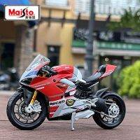 Maisto 1:18ดูคาติ Panigale S V4รูปรถจักรยานยนต์กีฬาอัลลอยด์จำลองการแข่งขันบนท้องถนนทำจากโลหะแบบจำลองชุดของเล่นเด็กของขวัญ