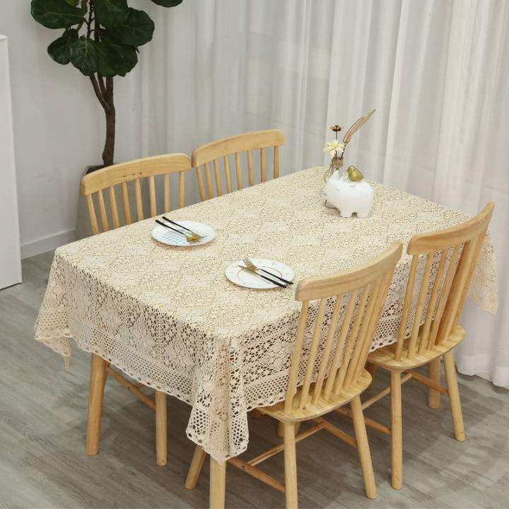 dihe-ผ้าปูโต๊ะผ้าฝ้ายและผ้าลินินผ้าปูโต๊ะกาแฟกลวงถักด้วยมือผ้าปูโต๊ะลายสก๊อตผ้าพื้นหลังลูกไม้แผ่นรองจาน