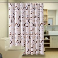 Circle Simple Bathroom Curtain Waterproof Shower Curtain Set With 12 Hooks Shower Curtains Home Hotel Design Decoration