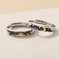 European and Fashion Day Night Thinking Couple Personalized Titanium